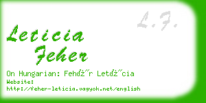 leticia feher business card